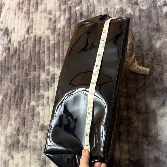 Victoria's Secret Glossy Black Tote with Pink Lettering - Picture 6 of 7